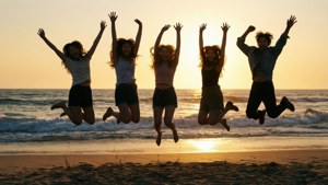 Beach Sunset Jump