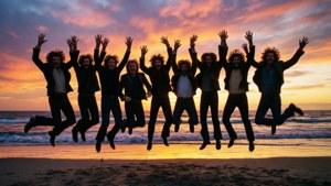 Beach Sunset Jump