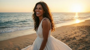 Beach Sunset Laugh