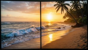 Beach Sunset Panorama