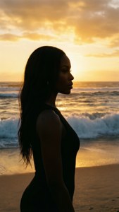 Beach Sunset Silhouette