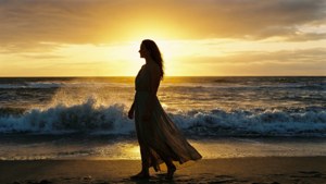 Beach Sunset Silhouette