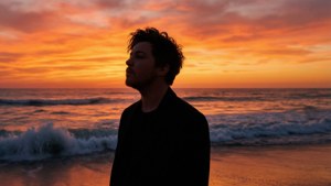 Beach Sunset Silhouette