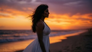 Beach Sunset Silhouette
