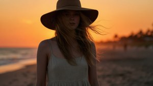 Beach Sunset Silhouette