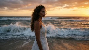 Beach Sunset Silhouette