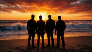 Beach Sunset Silhouette