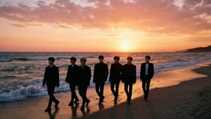Beach Sunset Silhouettes