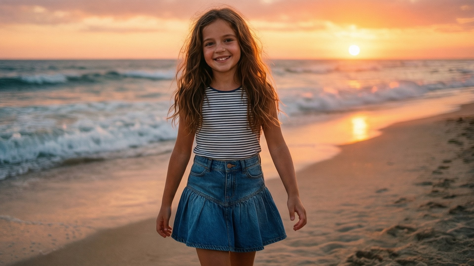 Beach Sunset Stroll by Wallpapers.art Studio