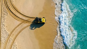 Beach Tracks Aerial