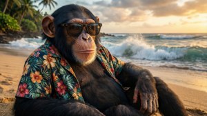Beach Vacation Chimp