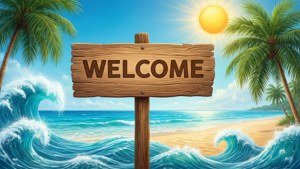 Beach Welcome Banner