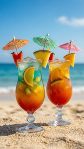 Beachside Tropical Drinks