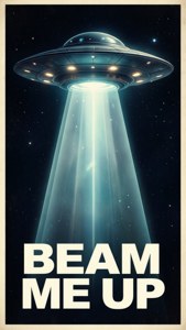 Beam Me Up Typography