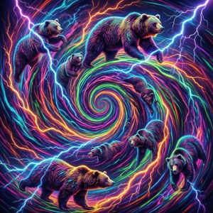 Bear and Lightning Spiral