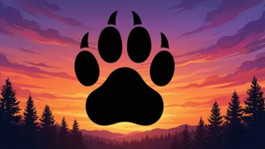 Bear Paw Sunset Silhouette
