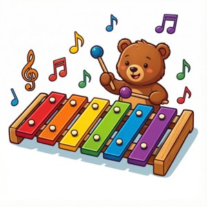 Bear Plays Xylophone