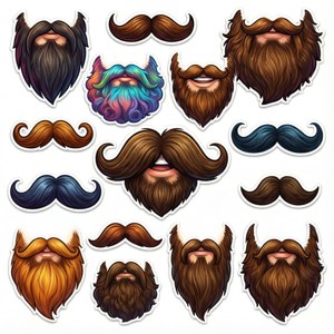 Beard Sticker Collection