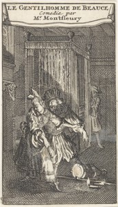 Beatrix en de als Zwitser verklede Le Basque worden bespied door Monsieur de Coutre-ville terwijl ze elkaar omhelzen