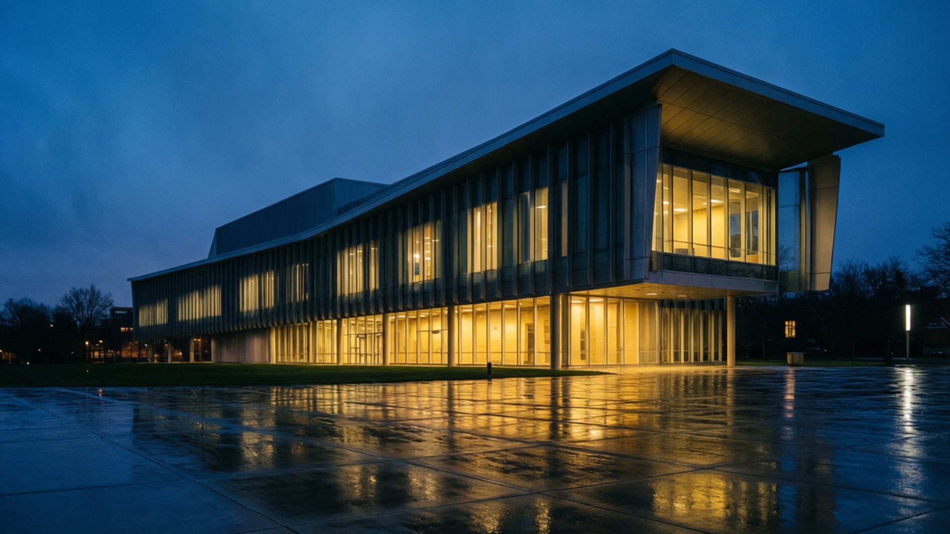 Beckman Institute Night Glow by Wallpapers.art Studio