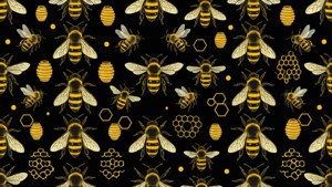 Bee and Honeycomb Pattern