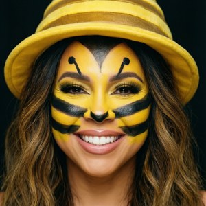 Bee Face Paint Fun