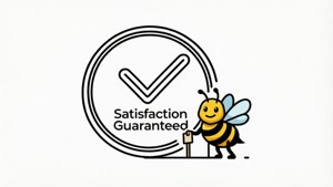 Bee Mascot Guarantee Badge