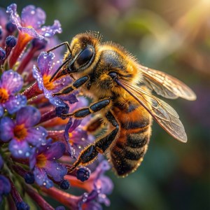 Bee on Butterfly Bush