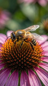 Bee on Coneflower