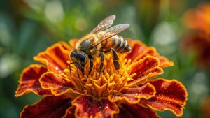 Bee on Marigold
