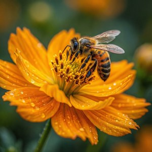 Bee on Marigold