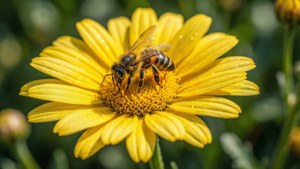 Bee on Yellow Daisy