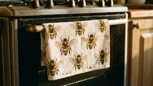Bee Pattern Tea Towel