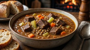 Beef Barley Chowder Comfort