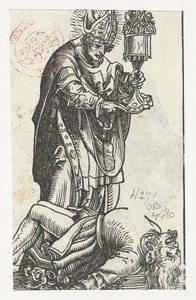 Beeld van heilige Valentijn als bisschop