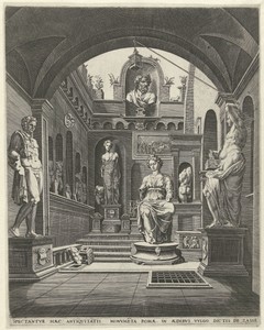 Beeldenbinnenplaats in de Casa Sassi te Rome
