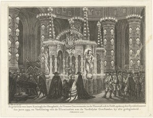 Begrafenis van Anna van Hannover in de Nieuwe Kerk te Delft, 1759
