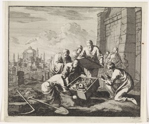 Begraving van de beenderen van de H. Johannes Chrysostomus
