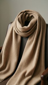 Beige Cashmere Scarf