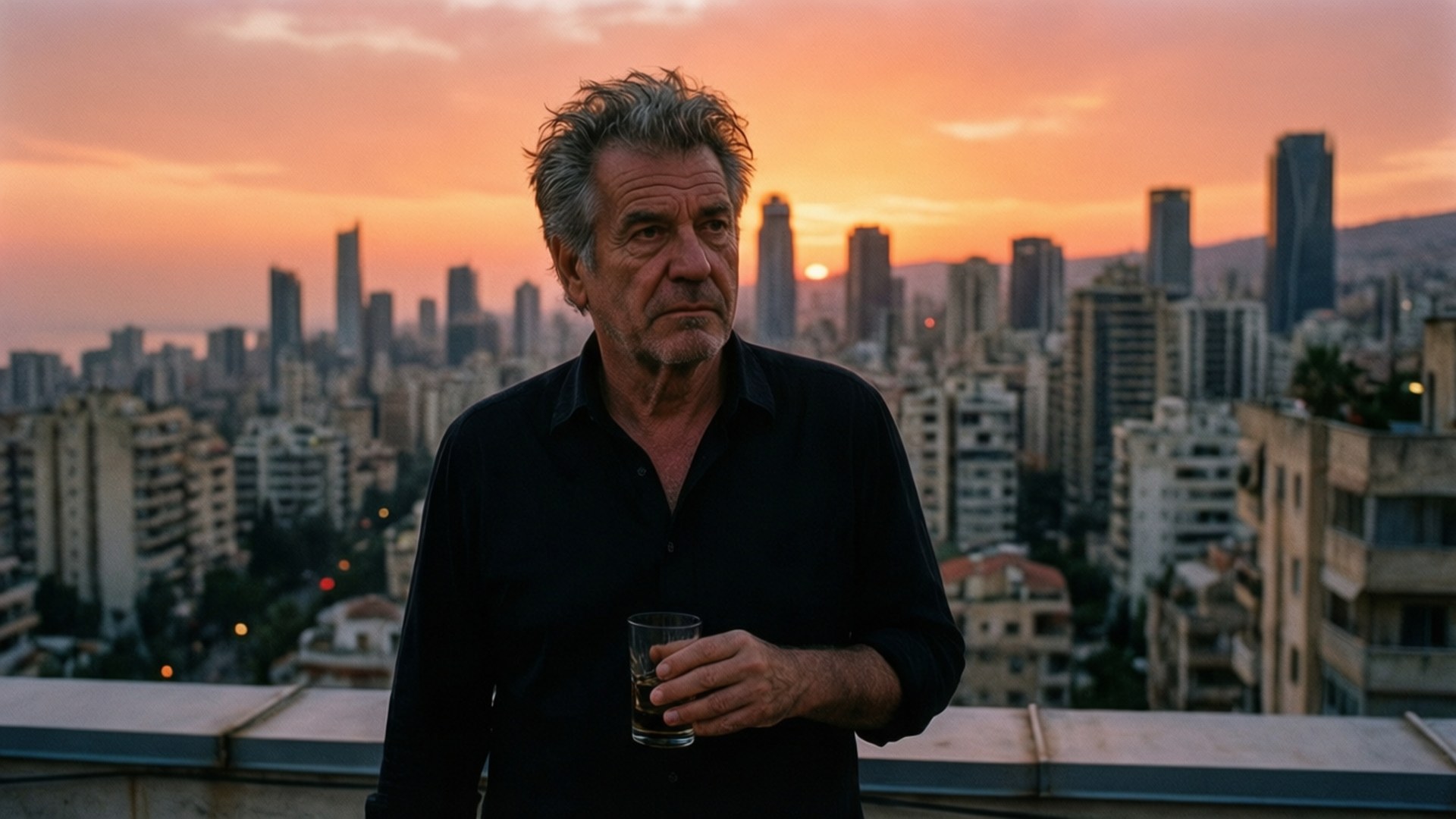 Beirut Rooftop Sunset by Wallpapers.art Studio