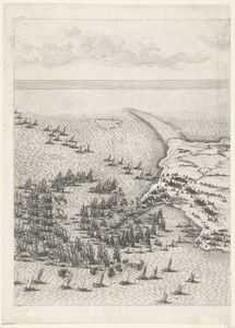 Beleg van Saint Martin op het Île de Ré, juli-november 1627 (centrale kaart, deel linksboven)