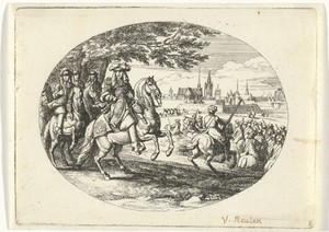 Belegering van een stad door Lodewijk XIV, koning van Frankrijk