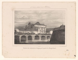 Belgische vrijwilligers trekken Antwerpen binnen, 1830