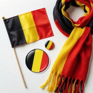 Belgium Flag Flat Lay