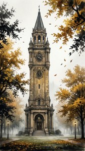Bell Tower in Morning Mist