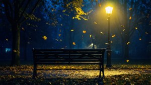 Bench Under Lamp