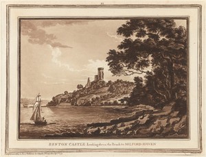 Benton Castle, Looking down the Reach to Milford Haven
