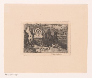 Bergachtig landschap met huizen