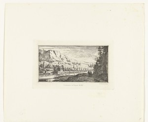 Bergachtig landschap met rivier