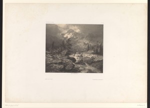 Berglandschap met beek langs rotsen